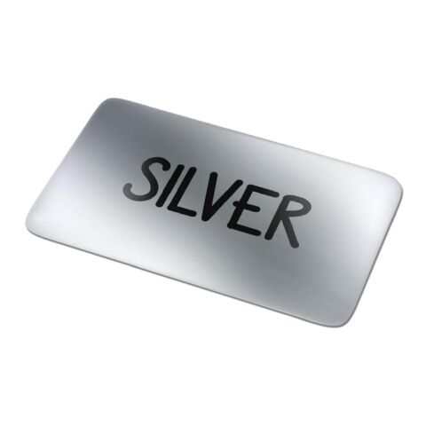 Vinyl Sticker Rectangle 50x20mm Argent | Autocollant Numérique 1 couleur | côté 1 | 50 mm x 20 mm | non disponible