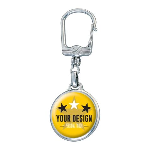 Porte-clés métal rond Gris | sans marquage | non disponible | non disponible