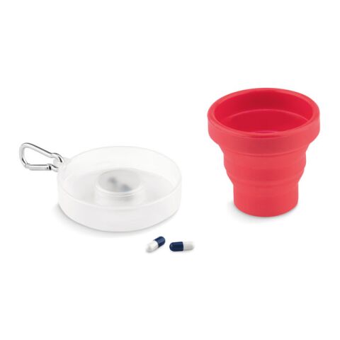 Tasse pliable avec pilulier