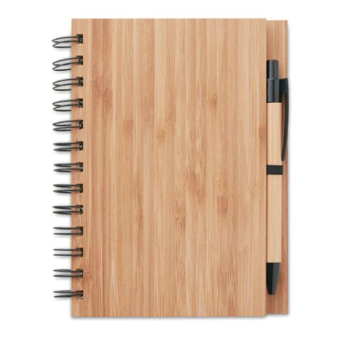 Carnet de note avec stylo en bambou