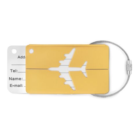 Etiquette à bagage en aluminium