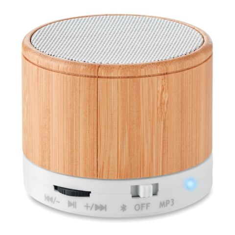 Haut-parleur Bluetooth bambou.