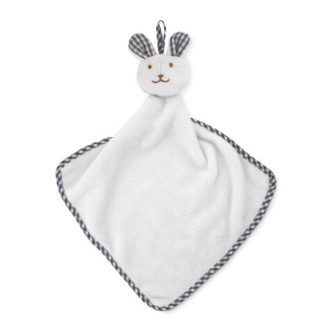 Serviette lapin en peluche