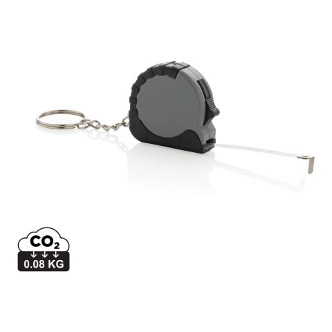 Porte-clés avec ruban de 1M en ABS RCS MeasureMate gris | sans marquage | non disponible | non disponible