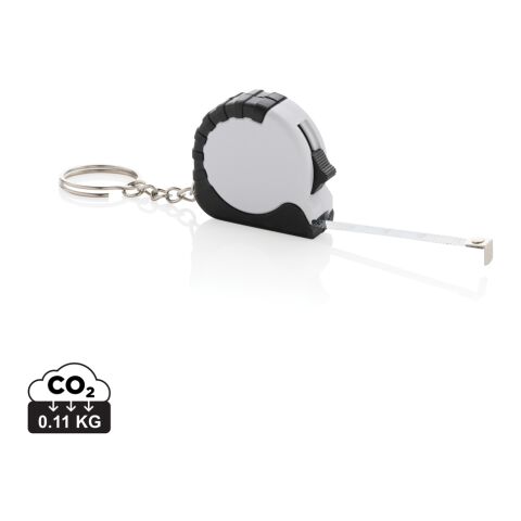 Porte-clés avec ruban de 1M en ABS RCS MeasureMate blanc | sans marquage | non disponible | non disponible