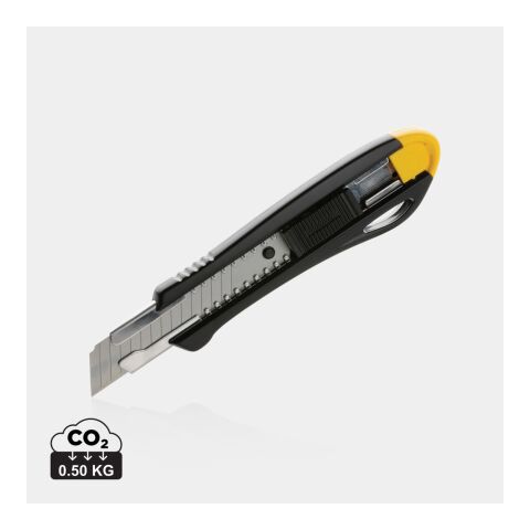 Cutter professionnel rechargeable en plastique recyclé RCS jaune | sans marquage | non disponible | non disponible