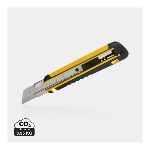 Cutter robuste et rechargeable en plastique RCS jaune | sans marquage | non disponible | non disponible