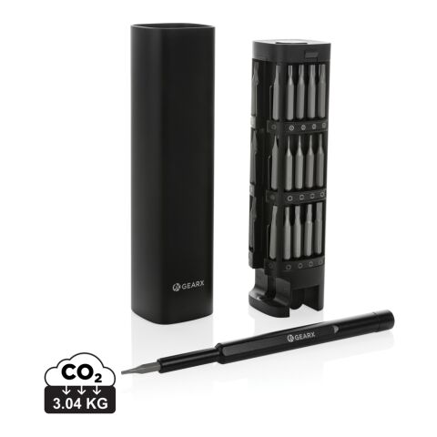 Set de tournevis 56 pcs en aluminium recyclé RCS Gear X noir | sans marquage | non disponible | non disponible