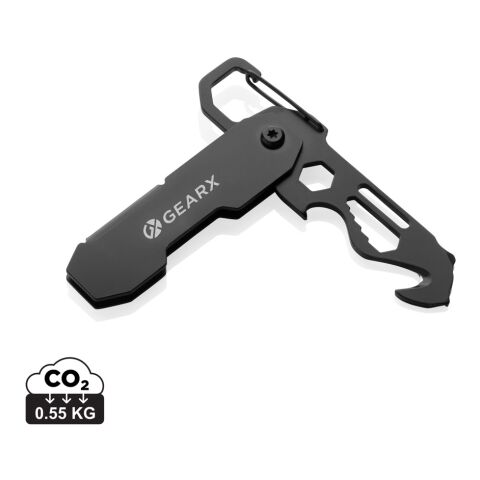 Outil multifonction pliable avec mousqueton Gear X noir | sans marquage | non disponible | non disponible