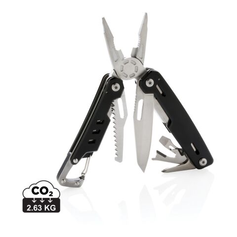 Outil multifonctions avec mousqueton Solid noir | sans marquage | non disponible | non disponible | non disponible