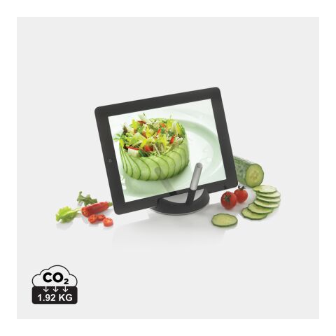 Support à tablette avec stylet Chef noir-argent | sans marquage | non disponible | non disponible | non disponible