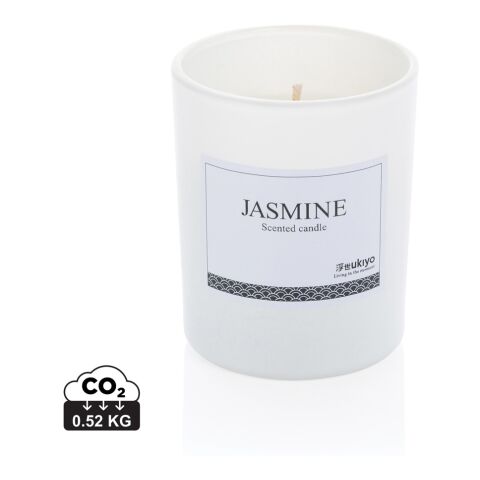 Bougie parfumée dans un verre Ukiyo blanc | sans marquage | non disponible | non disponible