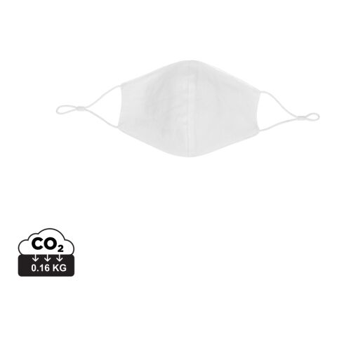 Masque barrière réutilisable à 2 couches en coton blanc | sans marquage | non disponible | non disponible