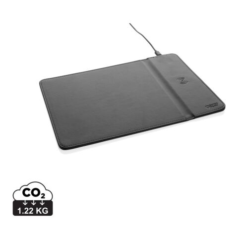 Tapis de souris en PU RCS avec chargeur 10W Swiss Peak noir | sans marquage | non disponible | non disponible