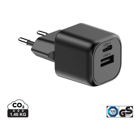 Chargeur 20W GaN en plastique RCS Urban Vitamin Monterey noir | sans marquage | non disponible | non disponible