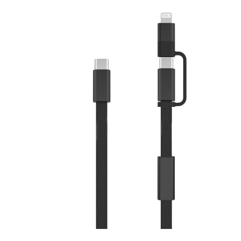 Câble de recharge rapide 60W 2-en-1 Arc RCS noir