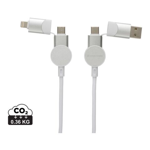 Câble Oakland 1,2 mètres 6-in-1 à charge rapide 60W blanc | sans marquage | non disponible | non disponible