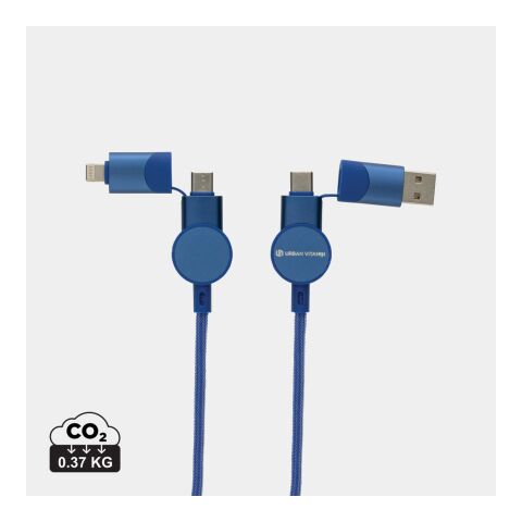 Câble Oakland 1,2 mètres 6-in-1 à charge rapide 60W bleu | sans marquage | non disponible | non disponible