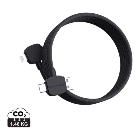 Câble 65W en TPE/PET RCS recyclé Urban Vitamin Stockton noir | sans marquage | non disponible | non disponible