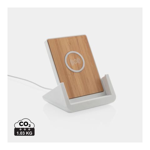 Chargeur 10W avec support FSC® et RCS Ontario blanc | sans marquage | non disponible | non disponible