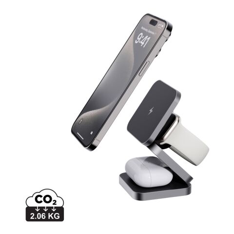 Chargeur 15W pliable 3 en 1 en aluminium recyclé RCS Terra