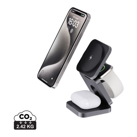Chargeur 15W pliable 3 en 1 en aluminium recyclé RCS Terra