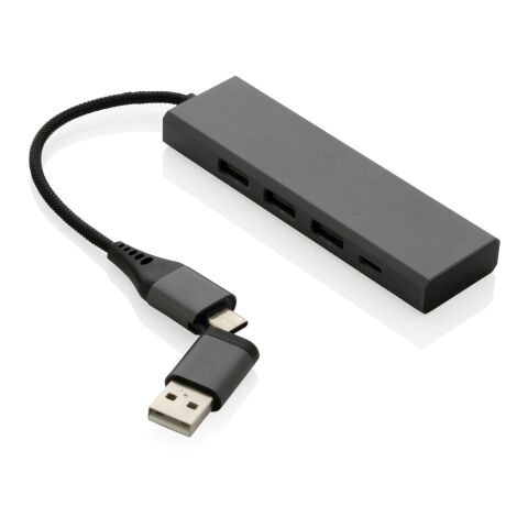 Hub avec 3 ports USB en aluminium recyclé RCS Terra
