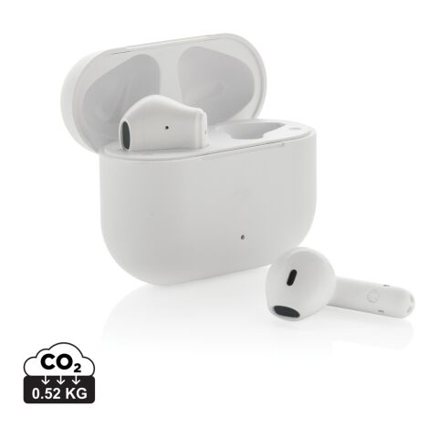 Écouteurs sans fil en plastique recyclé RCS Tunevo blanc | sans marquage | non disponible | non disponible