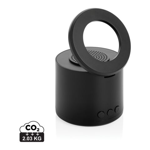 Enceinte 3W avec support en plastique recyclé RCS Magpulse noir | sans marquage | non disponible | non disponible