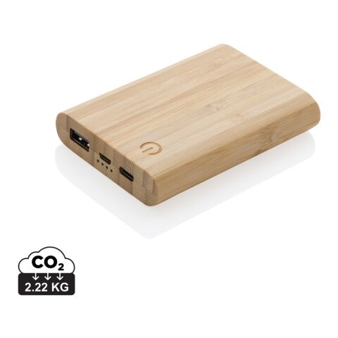 Batterie de secours 5000 mAh en bambou certifié FSC ®