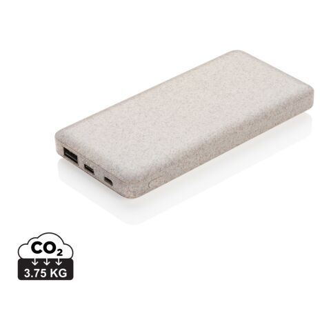 Powerbank en fibre de paille de blé 10.000 mAh marron | sans marquage | non disponible | non disponible