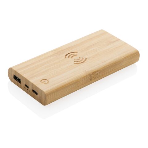 Powerbank 8000 mAh avec induction 5W en bambou certifié FSC®