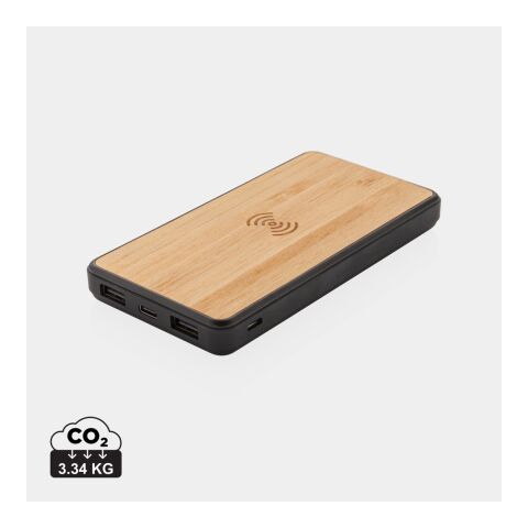 Batterie de secours 8000mAh en plastique recyclé FSC®&amp; RCS marron | sans marquage | non disponible | non disponible