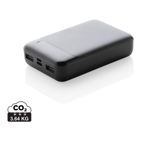 Batterie de secours 10.000 mAh en plastique recyclé RCS noir | sans marquage | non disponible | non disponible