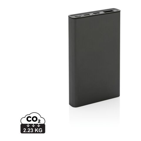 Powerbank 5000 mAh en aluminium recyclé Terra RCS gris | sans marquage | non disponible | non disponible