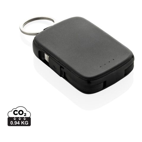 Porte-clés powerbank 2000mAh et câbles intégrés Nexo RCS noir | sans marquage | non disponible | non disponible