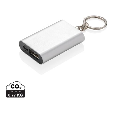 Porte-clés powerbank 1000mAh argent | sans marquage | non disponible | non disponible | non disponible