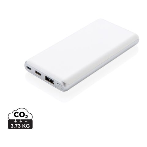 Batterie de secours 10000 mAh avec Power Delivery et type-C blanc | sans marquage | non disponible | non disponible