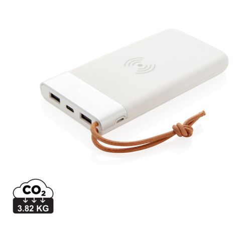 Batterie de secours Aria 8000 mAh et induction 5W blanc | sans marquage | non disponible | non disponible | non disponible