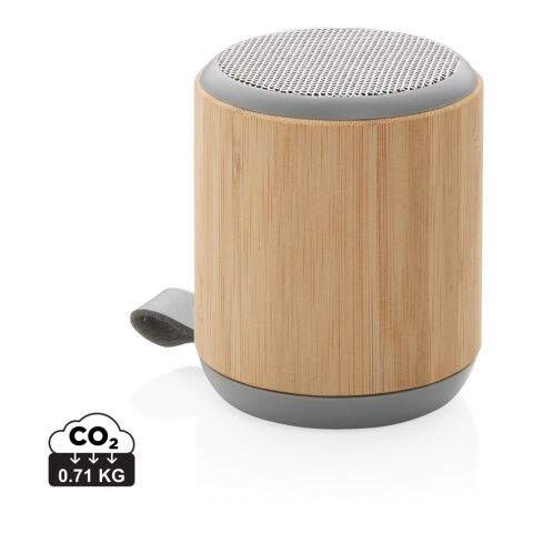 Enceinte sans fil 3W en bambou et tissu