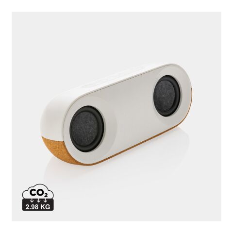 Enceinte 10W en plastique recyclé RCS et liège Oregon marron | sans marquage | non disponible | non disponible