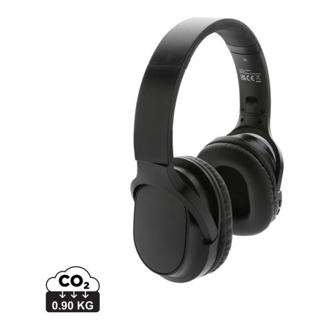 Casque sans fil pliable en plastique recyclé RCS Elite noir | sans marquage | non disponible | non disponible