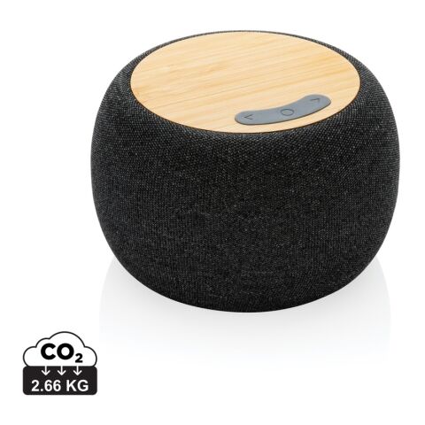 Enceinte 5W en plastique recyclé RCS et bambou FSC® gris | sans marquage | non disponible | non disponible