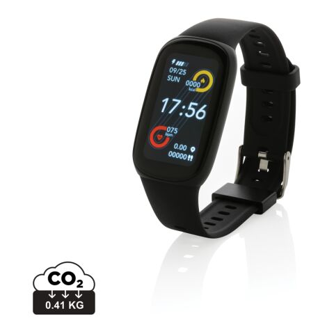 Montre 1&#039;47 avec fréquence cardiaque en TPU recyclé RCS noir | sans marquage | non disponible | non disponible