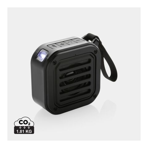 Enceinte 3W solaire en plastique recyclé RCS Sunwave noir | sans marquage | non disponible | non disponible