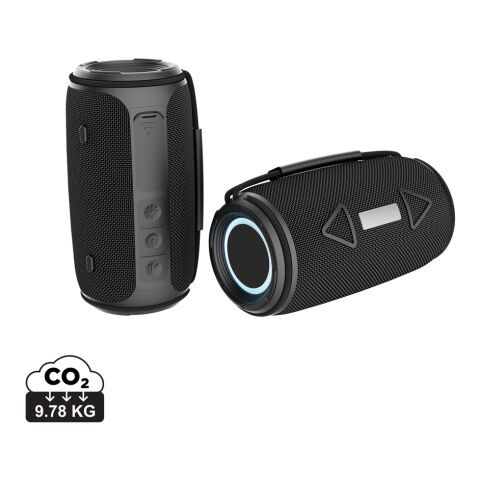 Enceinte 16W étanche IPX4 en plastique recyclé RCS Prisma noir | sans marquage