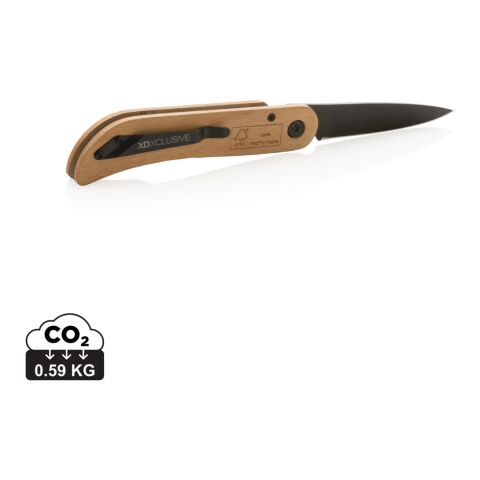 Couteau en bois avec sécurité Nemus FSC® marron | sans marquage | non disponible | non disponible