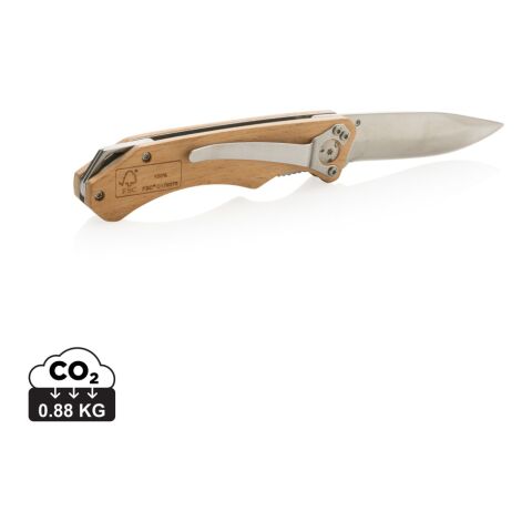 Couteau d&#039;extérieur en bois FSC® marron | sans marquage | non disponible | non disponible