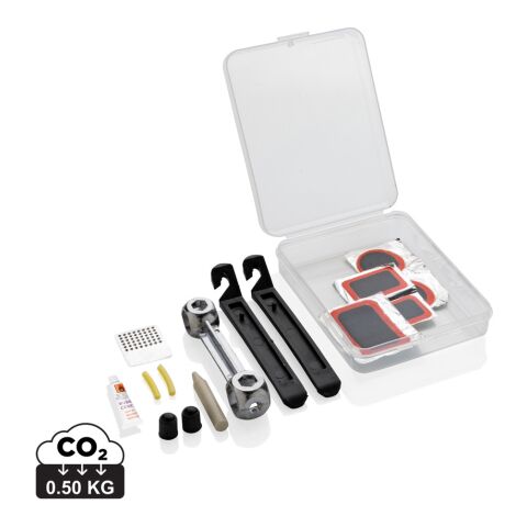 Kit de réparation vélo compact blanc-noir | sans marquage | non disponible | non disponible