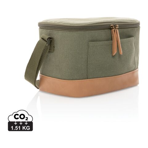 Sac iso six canettes Impact AWARE™ en toile 16oz recyclé vert | sans marquage | non disponible | non disponible